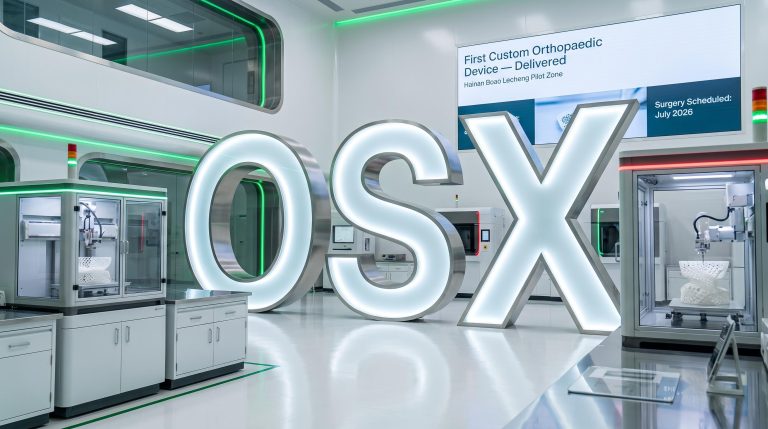High-tech lab with OSX display