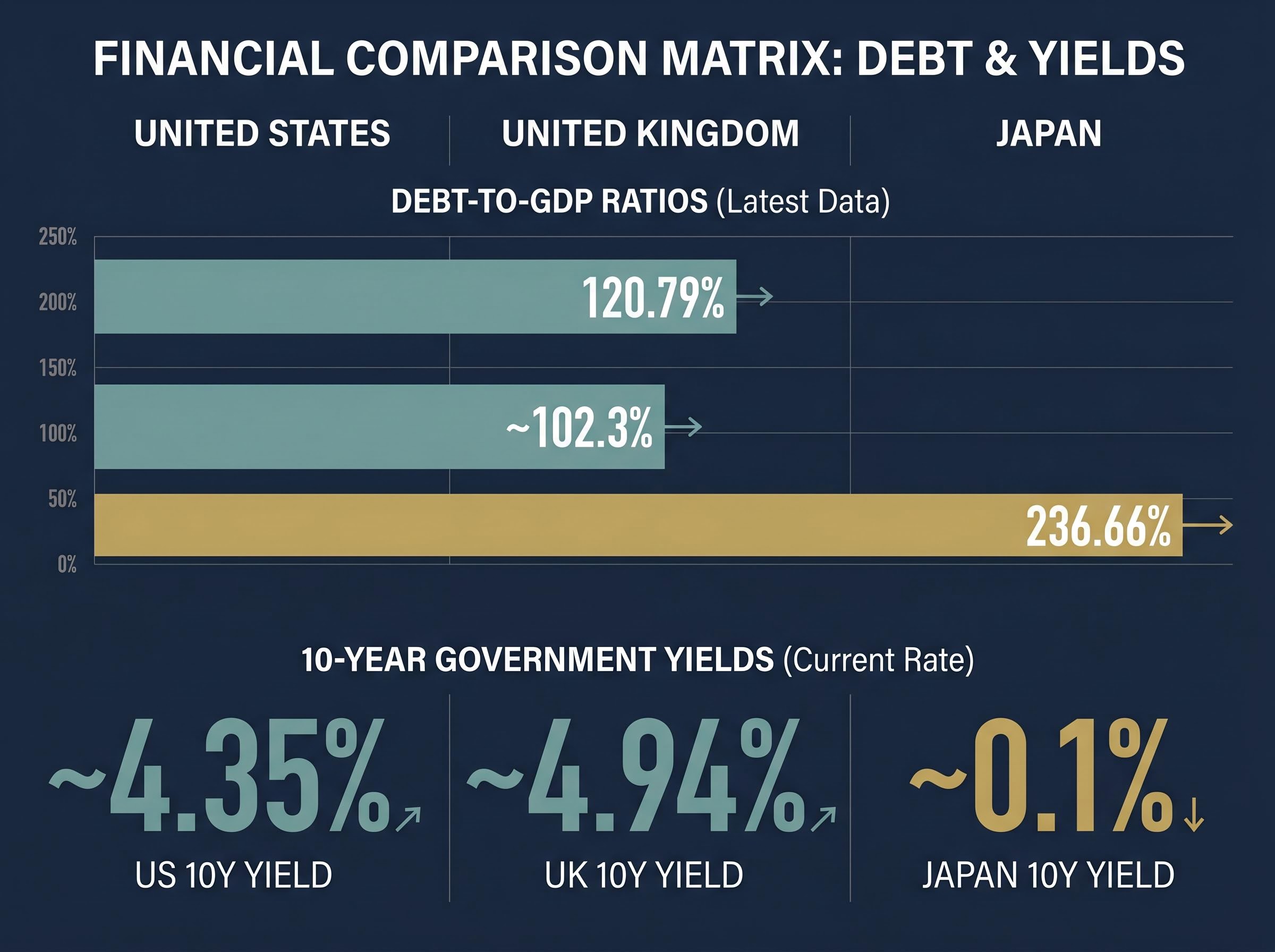The Sovereign Debt Scoreboard: US vs. UK vs. Japan