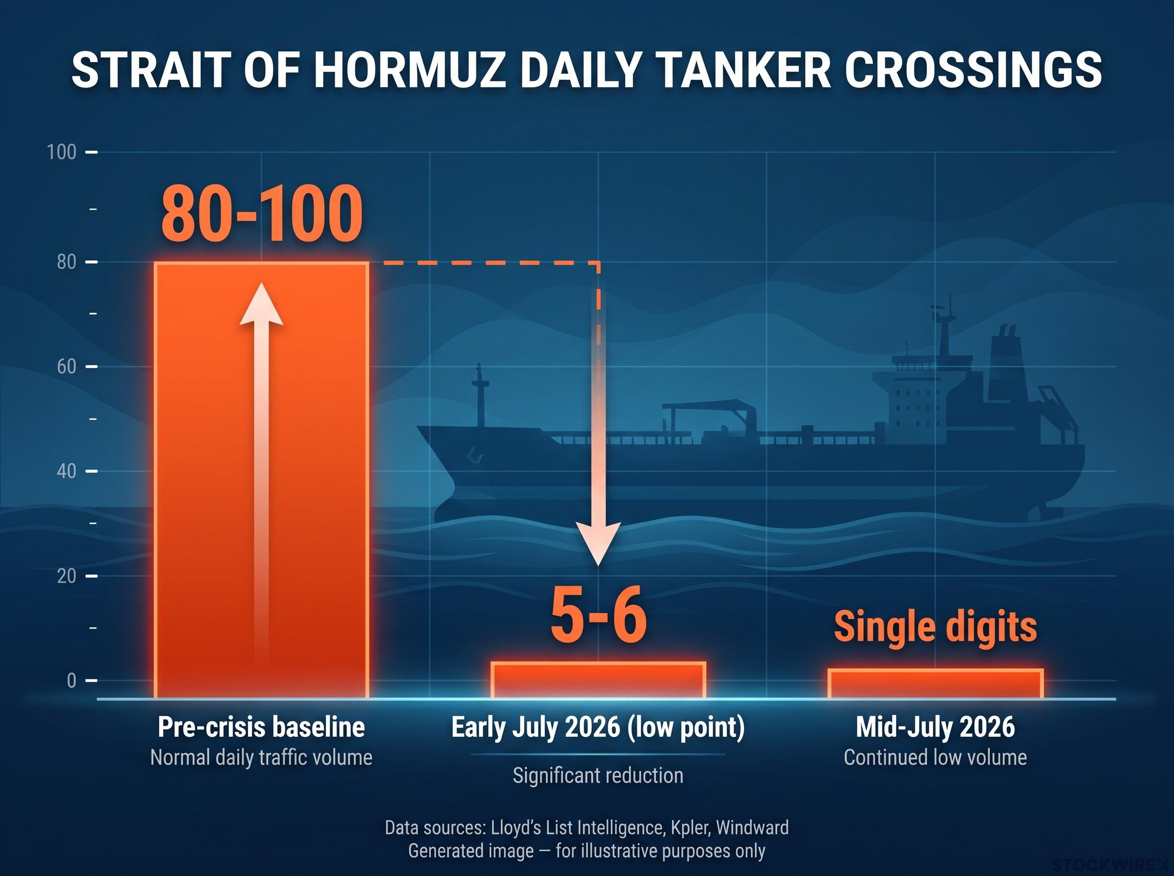 Strait of Hormuz Tanker Traffic Collapse