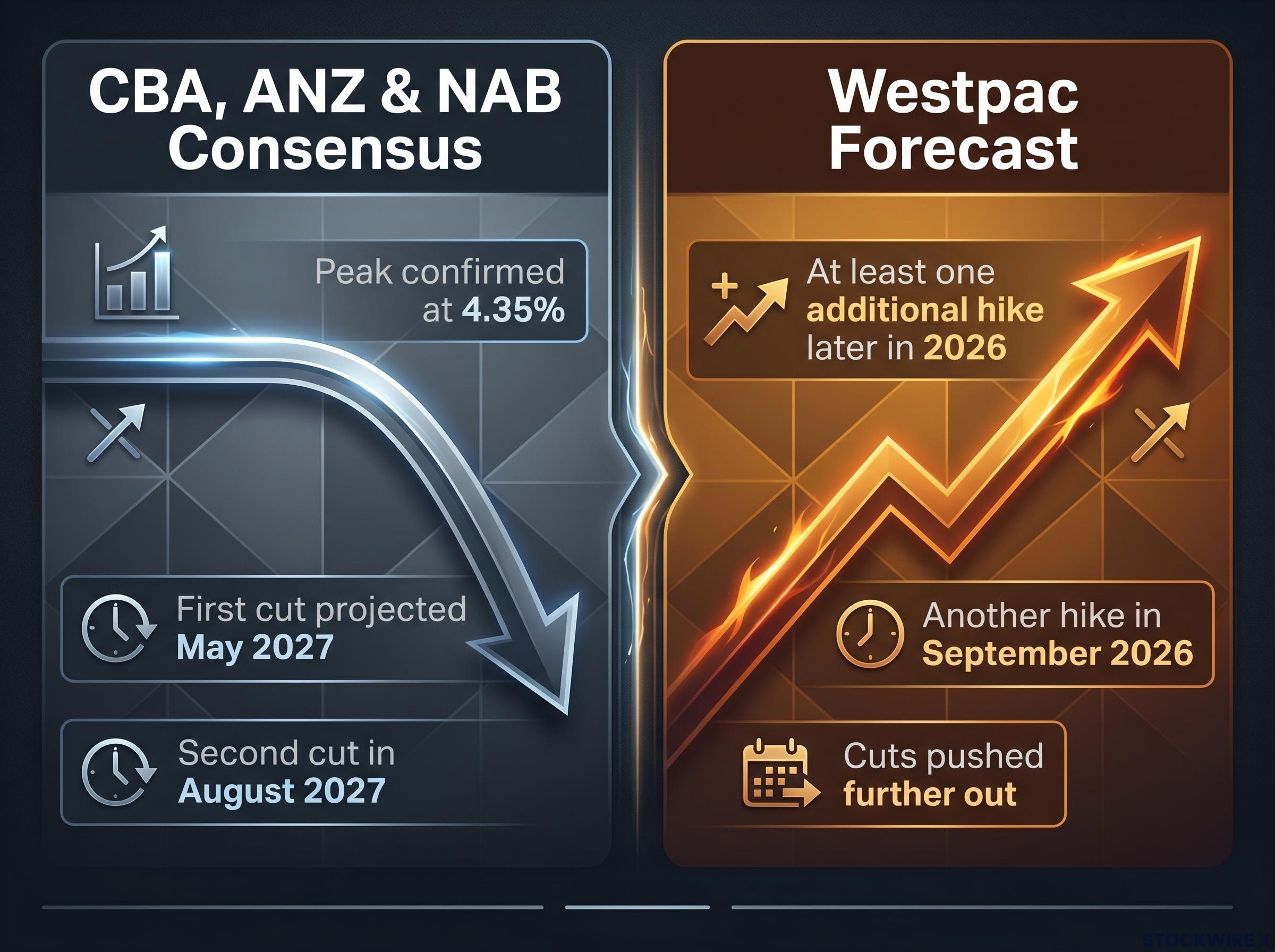 Contrasting RBA Rate Forecasts: Westpac vs Consensus
