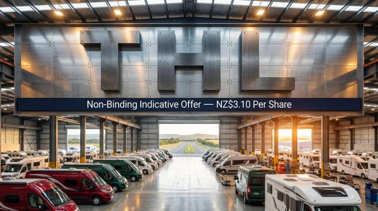 RV vehicles in large warehouse