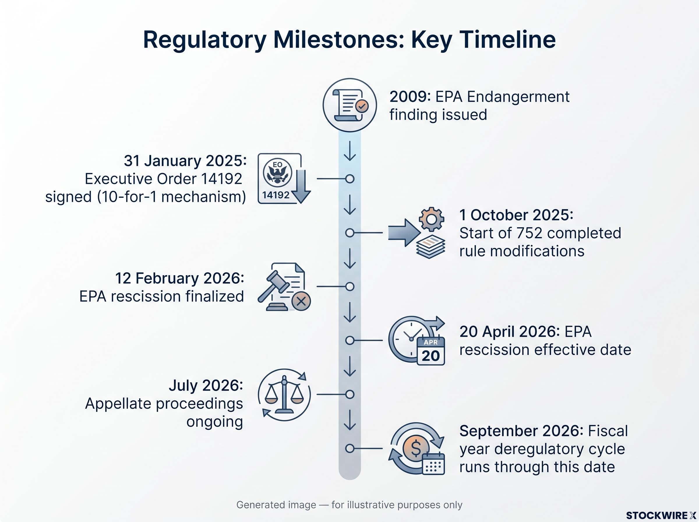 Timeline of the Deregulatory Cycle and Legal Challenges