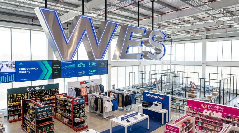 Retail display with logo