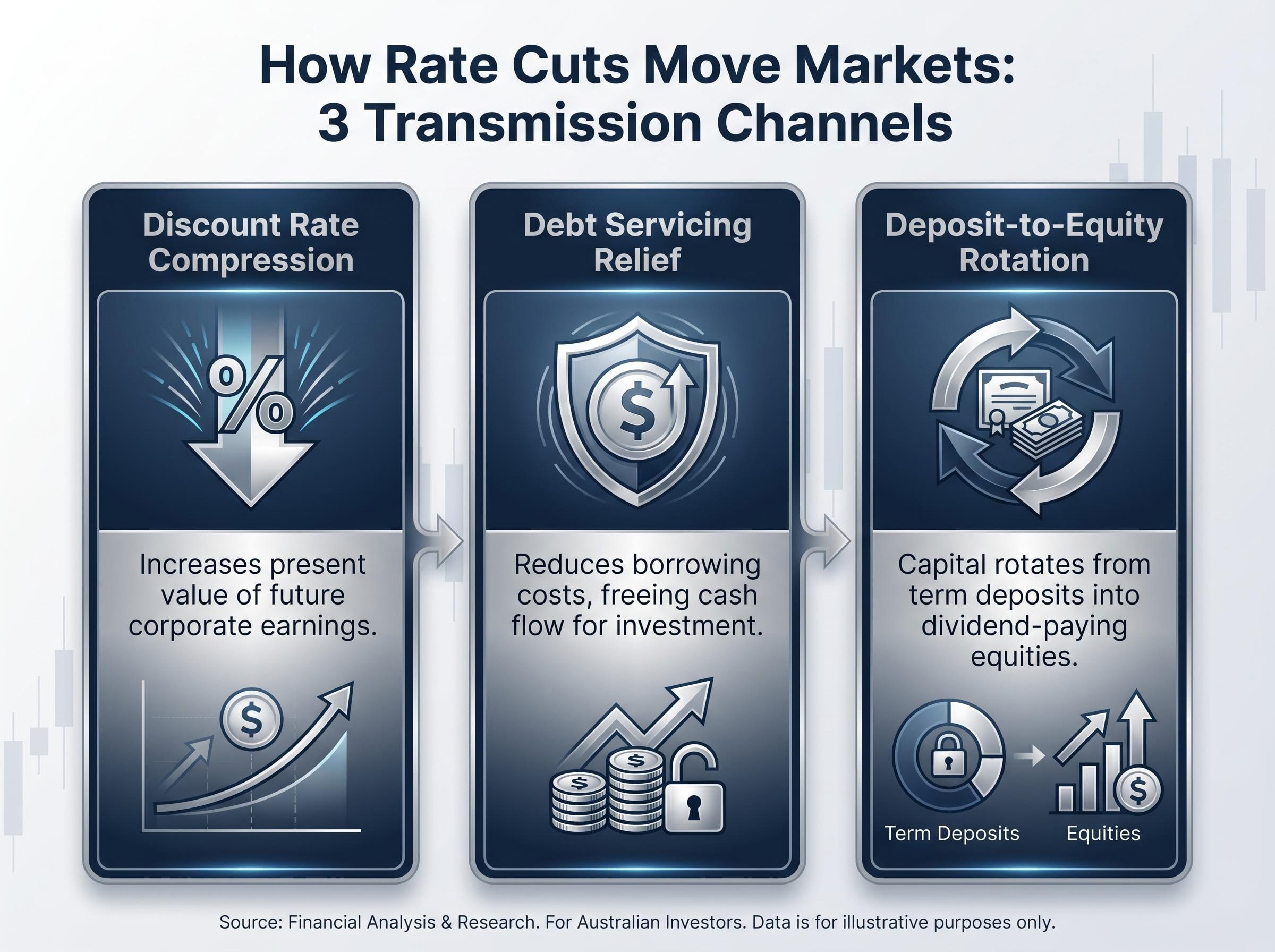 The 3 Transmission Channels of Rate Cuts