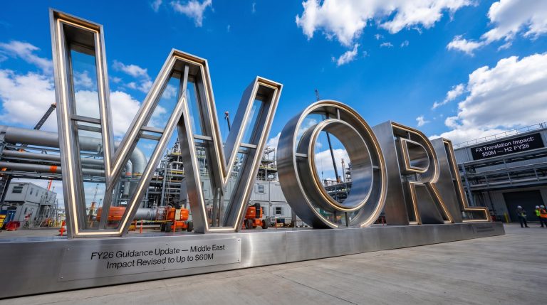 industrial setting with letters
