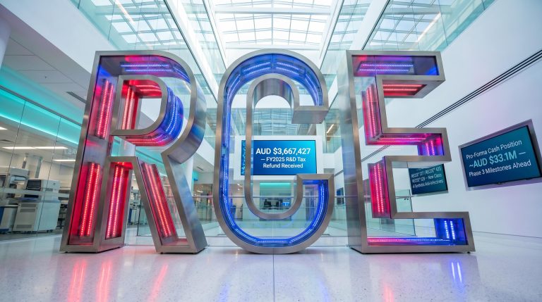 RGE letters with screens