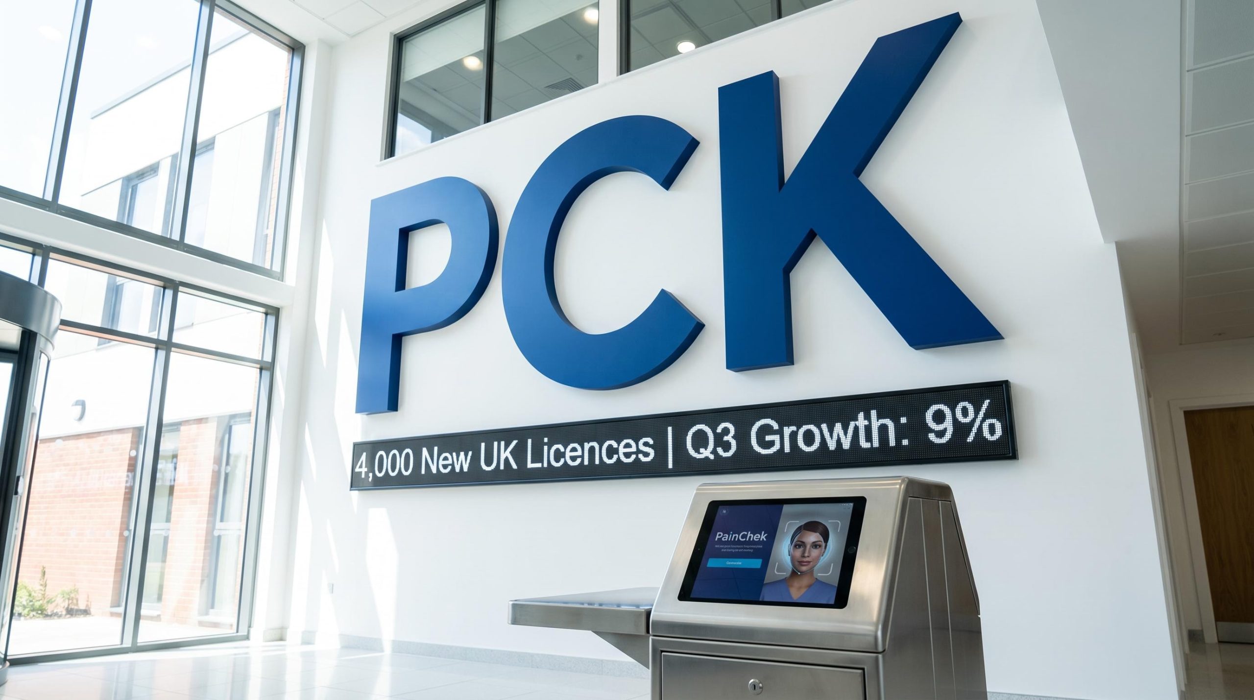 PCK sign with kiosk