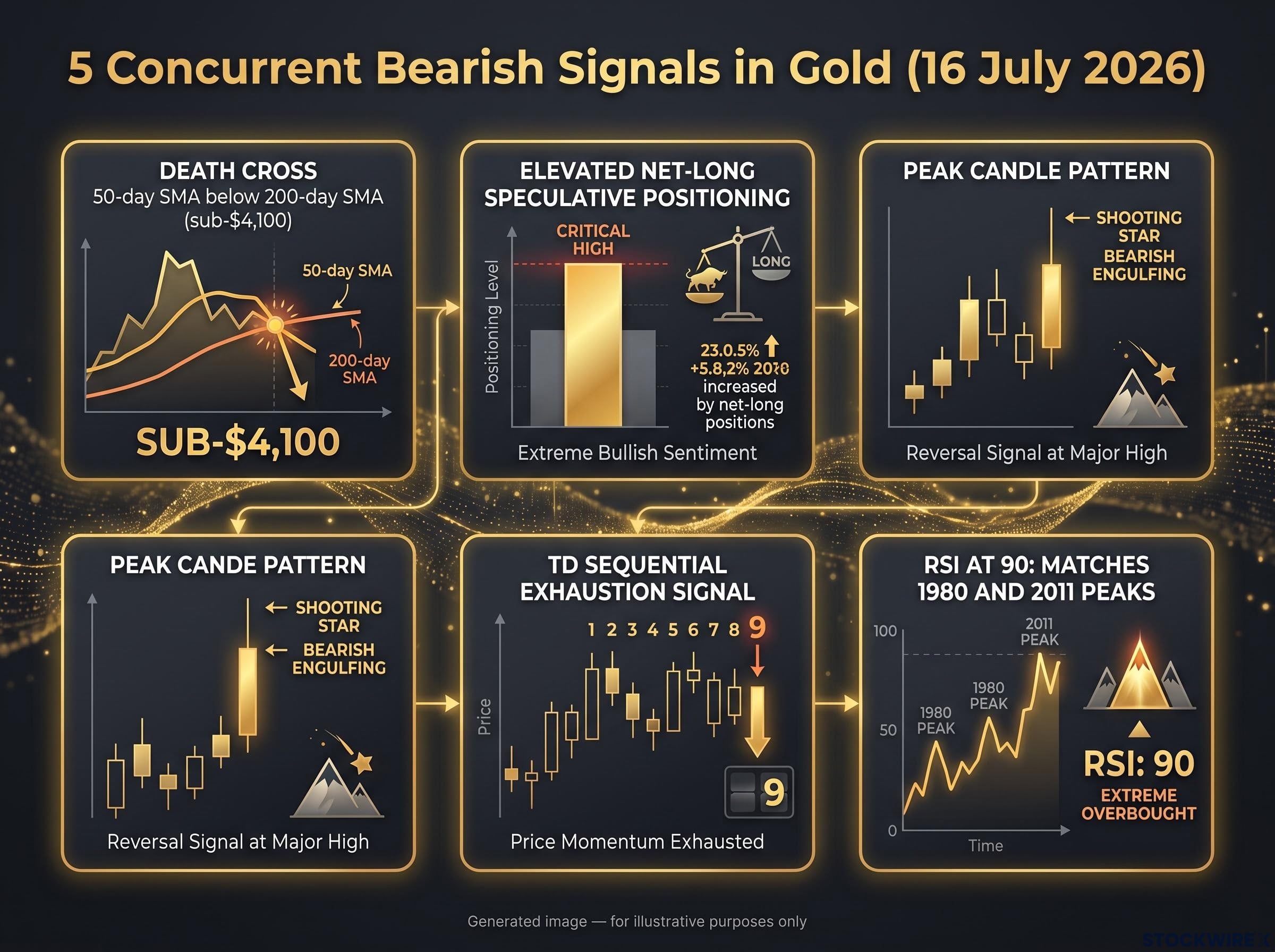 The 5 Concurrent Bearish Signals in Gold