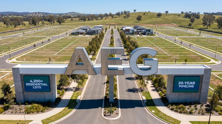Residential lots with AEG sign