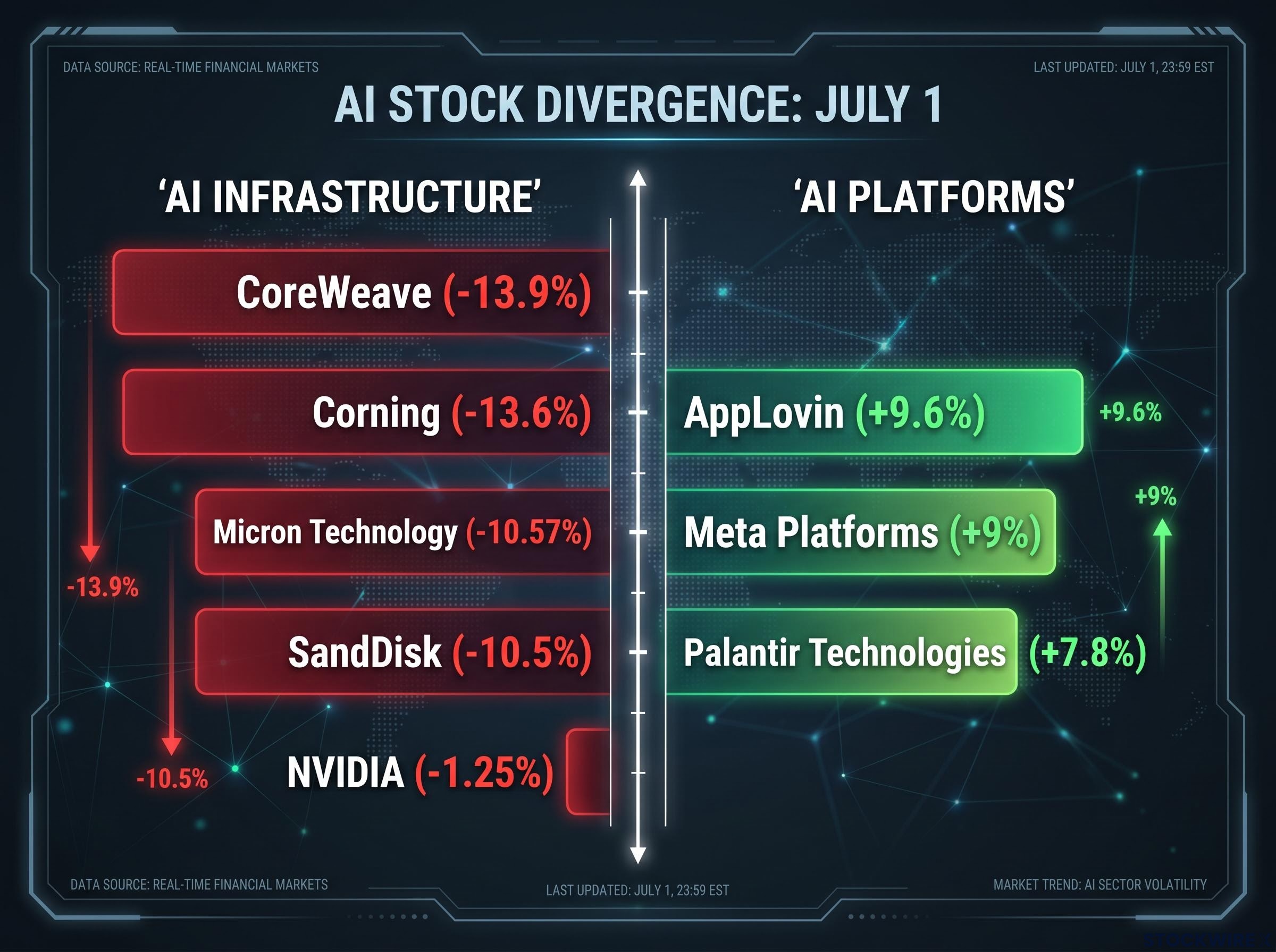 The 1 July AI Market Divergence Scorecard