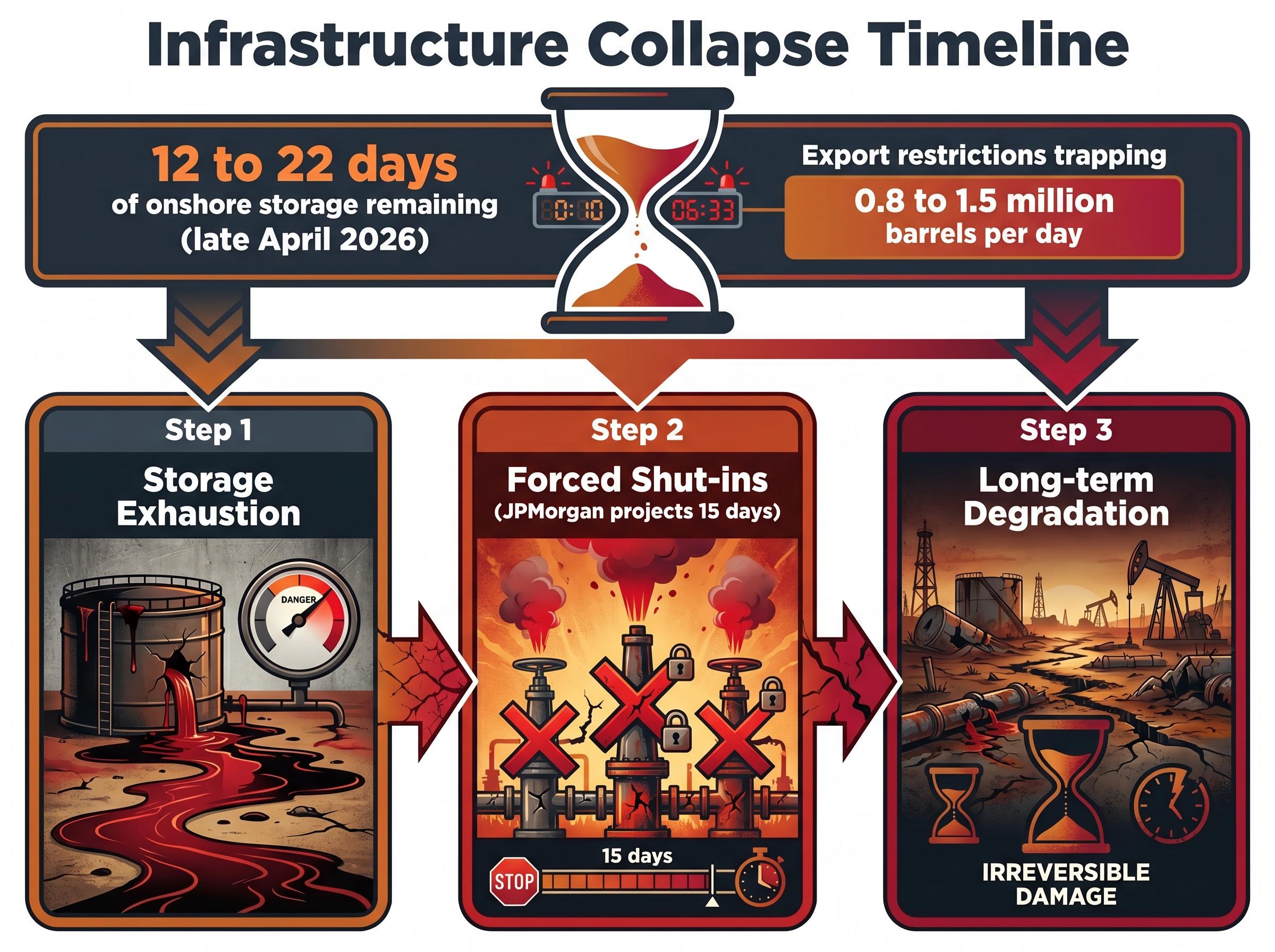 Infrastructure Collapse Timeline & Storage Capacity