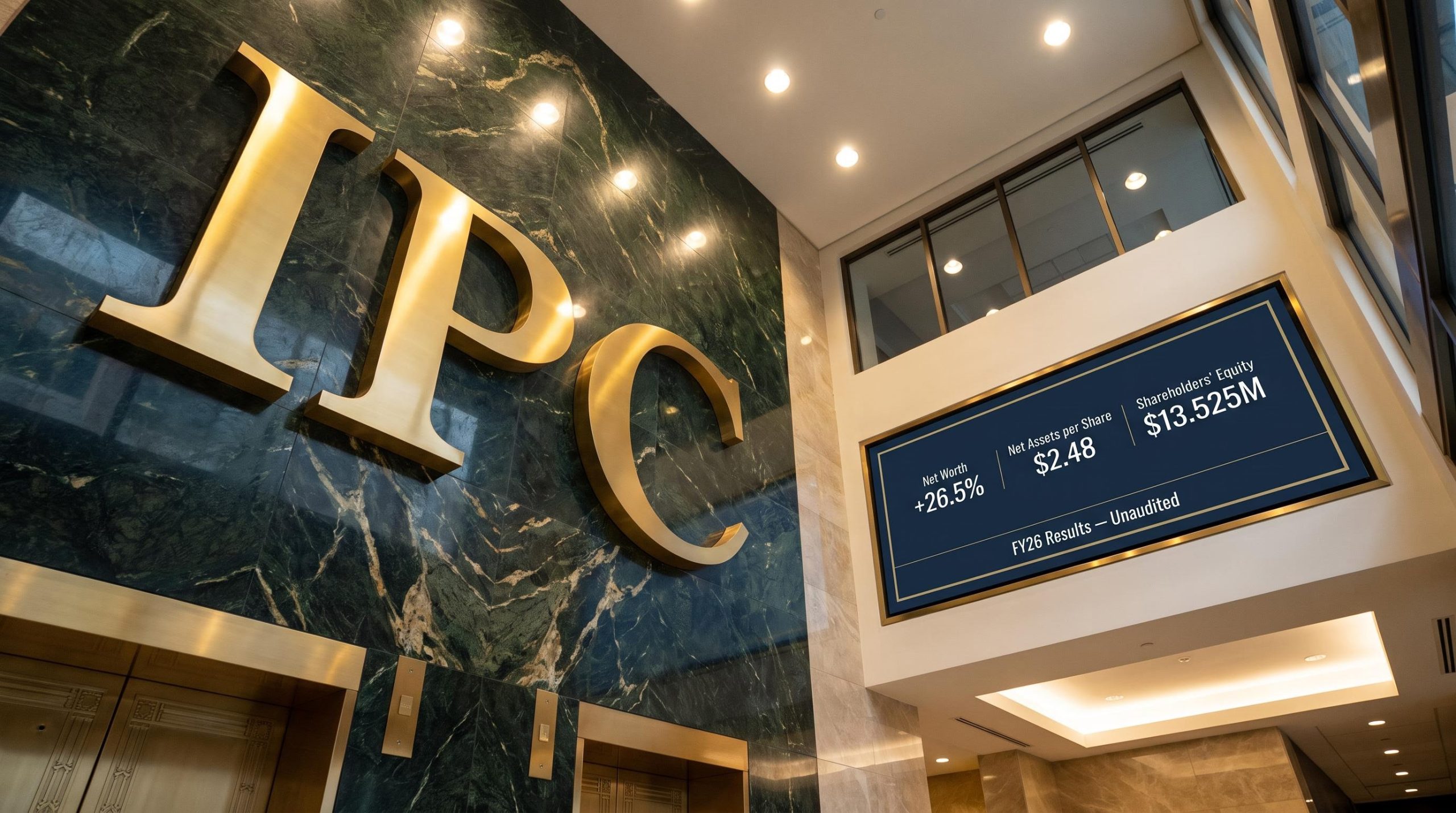Lobby with financial display