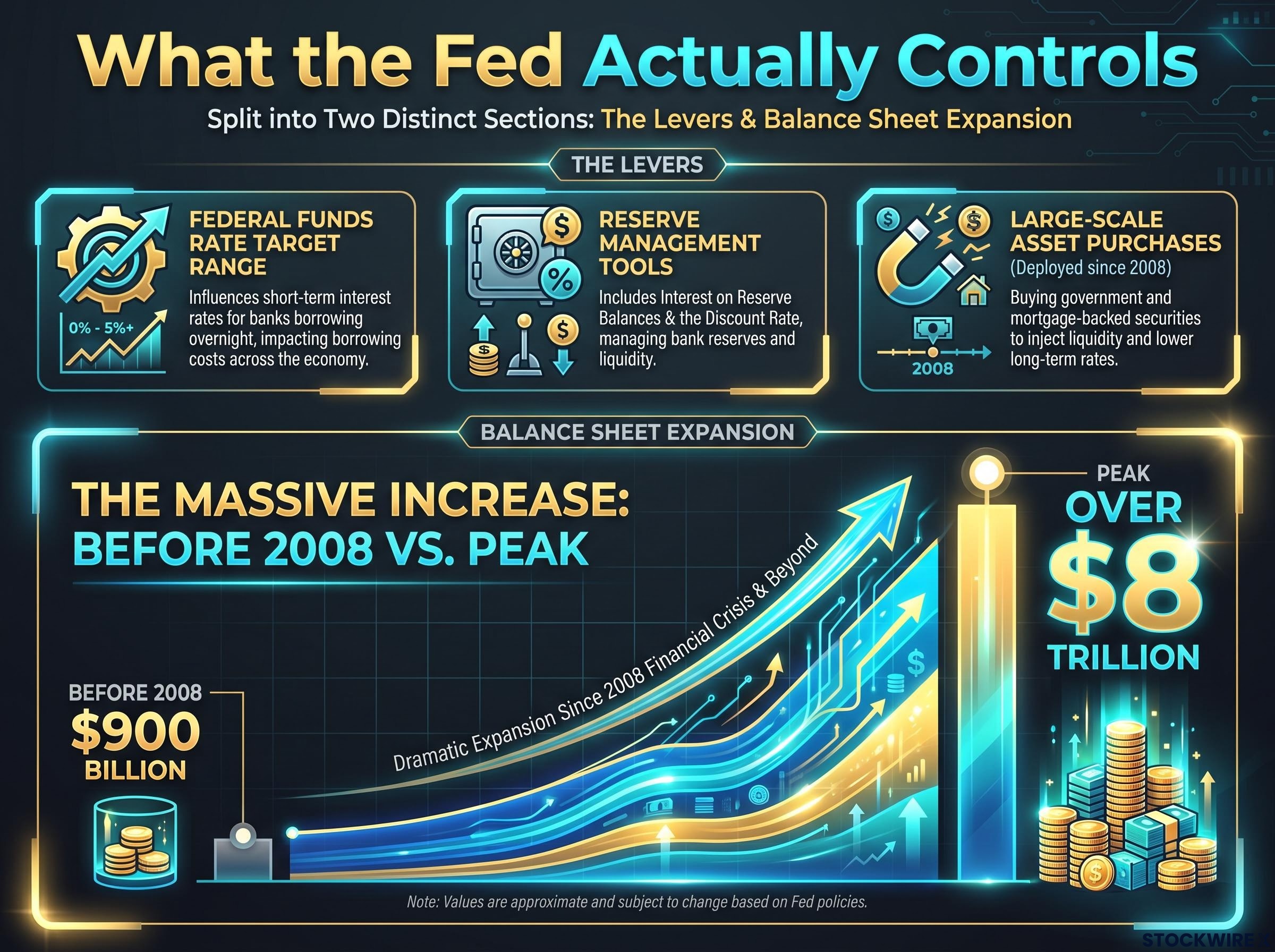 The Fed's Actual Controls & Balance Sheet Expansion