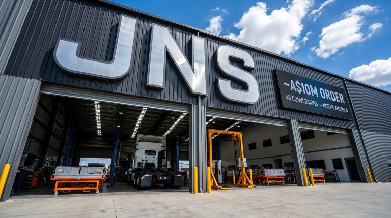 warehouse with large letters
