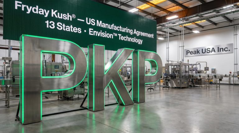 Peak Processing Ltd Secures Exclusive US Fryday Kush THC Drinks Manufacturing Deal