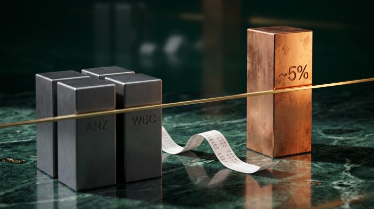 ASX insurer yield column rising above big four bank stacks, illustrating Market Partners' FY27 dividend income case