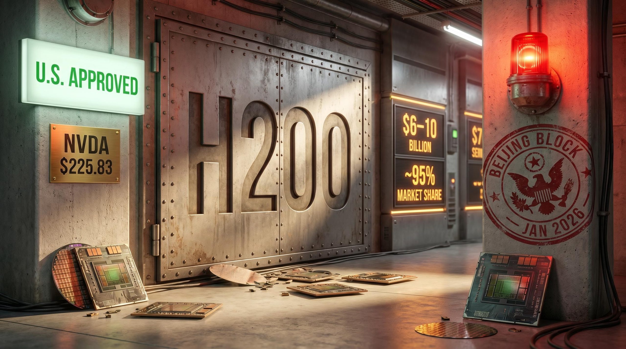 Nvidia H200 chips blocked at a sealed customs door as Beijing halts U.S.-approved sales despite NVDA stock gains