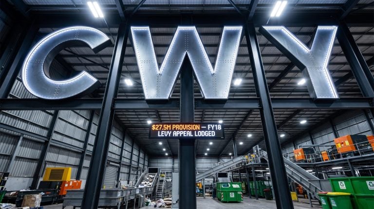 industrial facility with signage