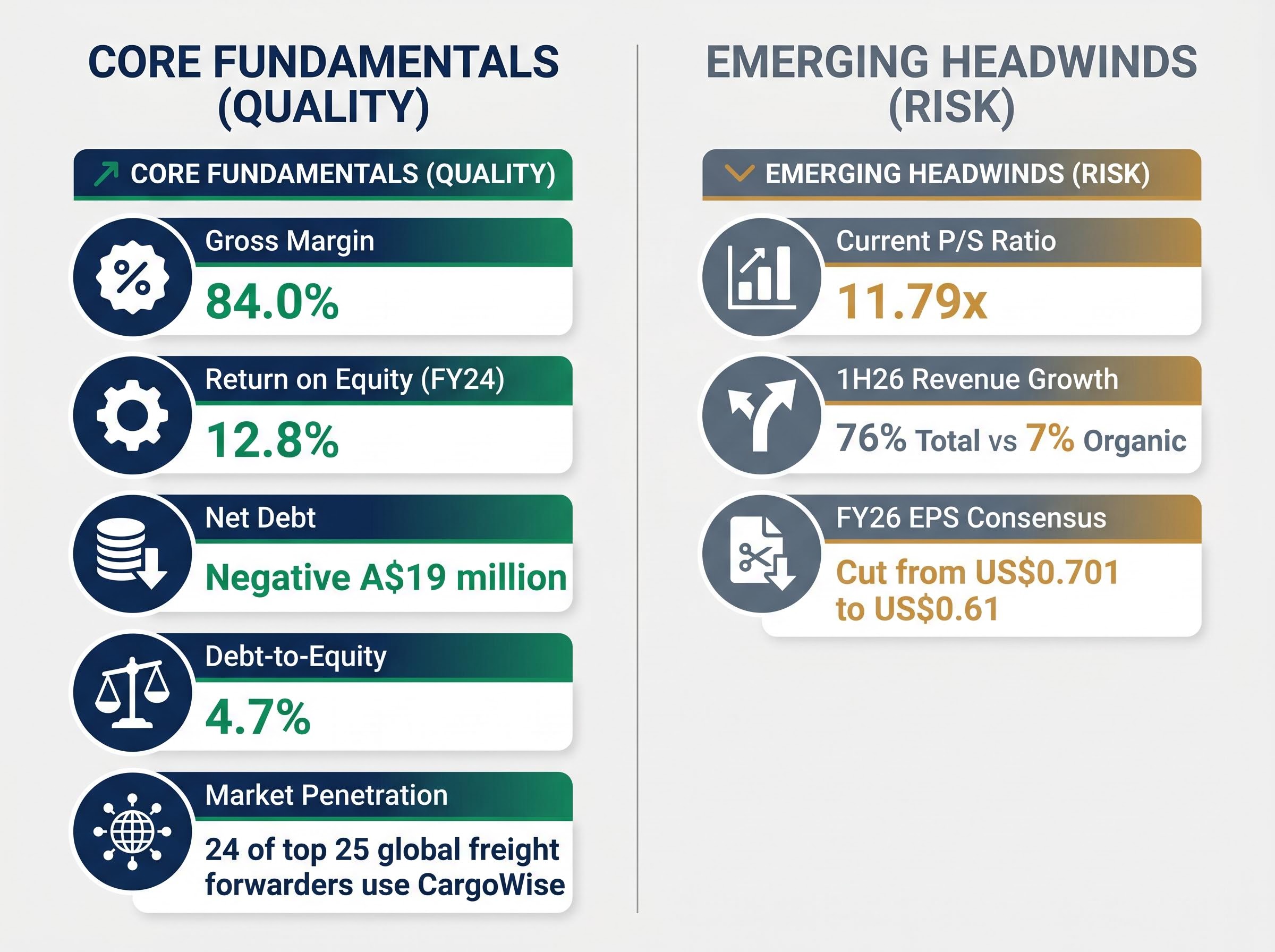 WiseTech Global: Fundamental Quality vs. Emerging Risks Dashboard