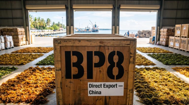Export crates in warehouse