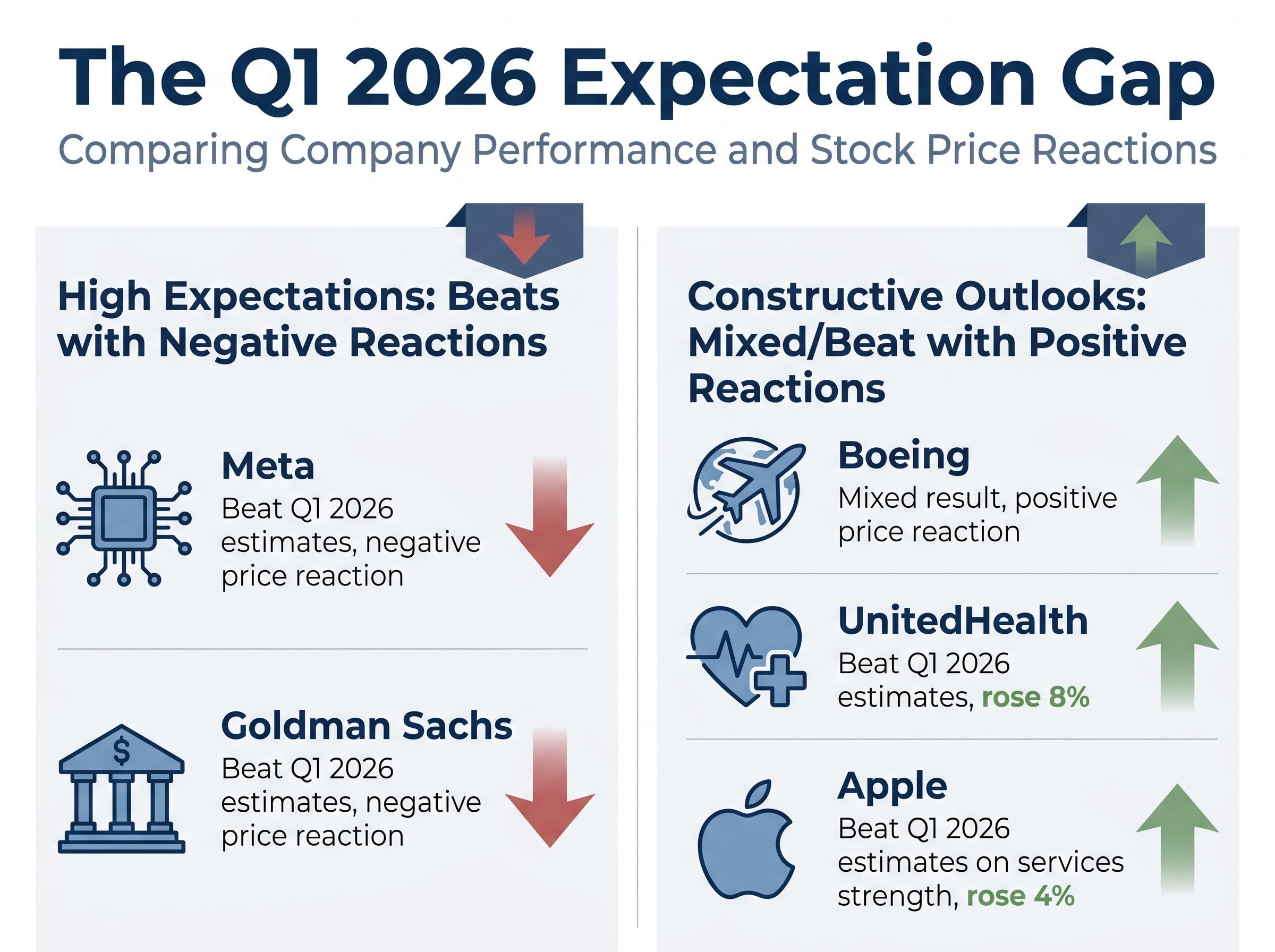 The Q1 2026 Expectation Gap: Price Reactions vs. Results