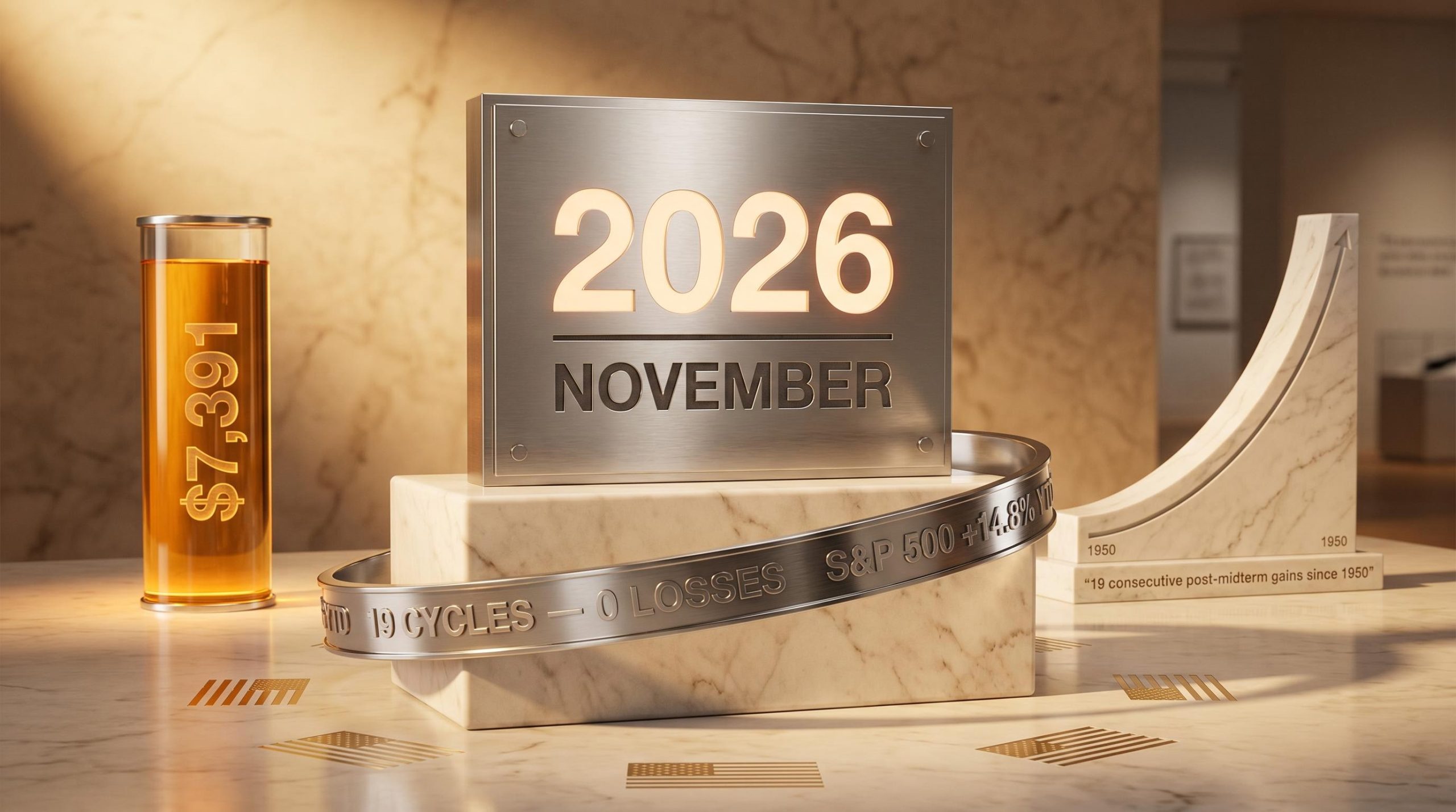 Steel calendar showing November 2026 midterm election date alongside S