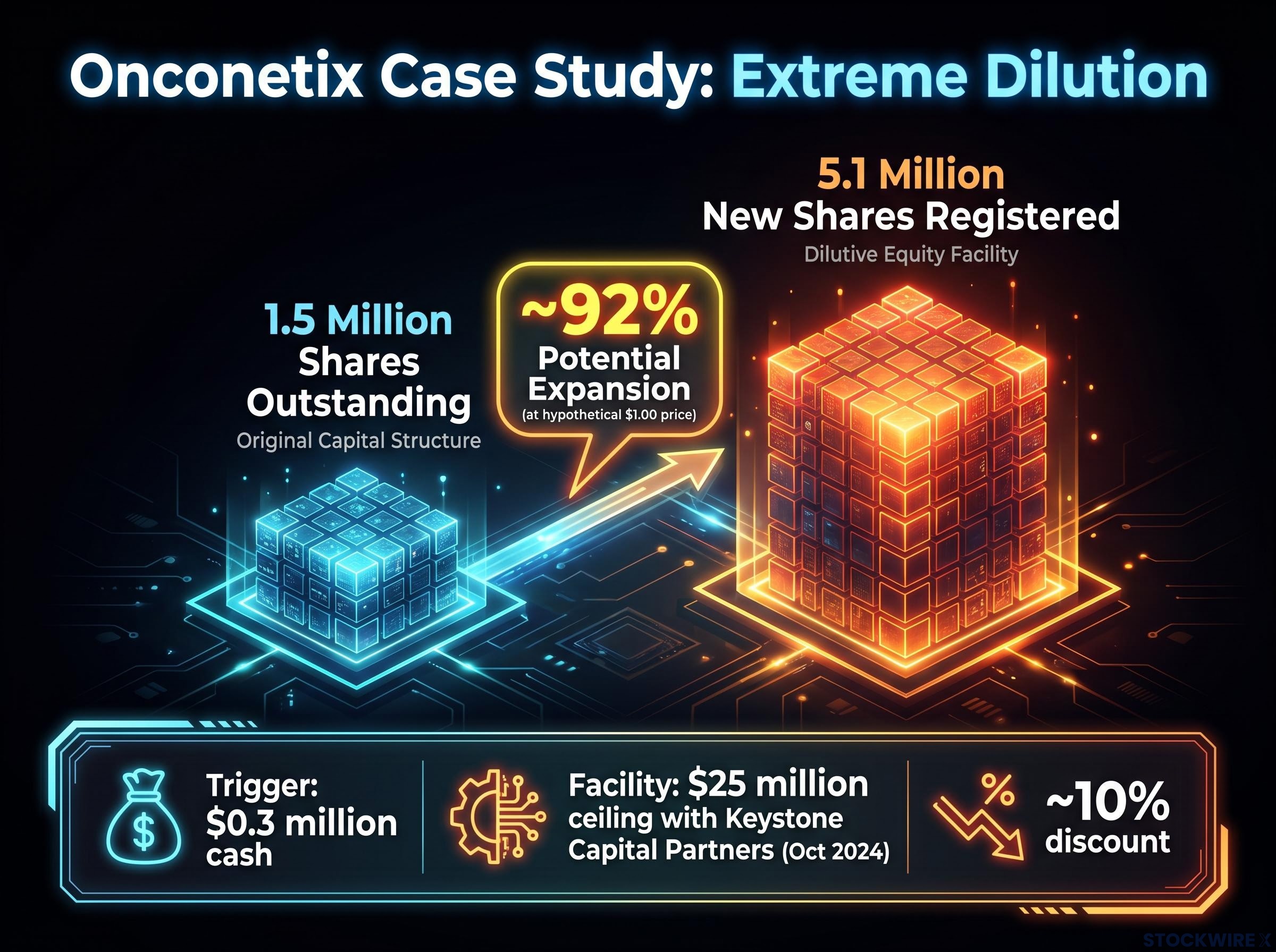 Onconetix Case Study: Extreme Dilution