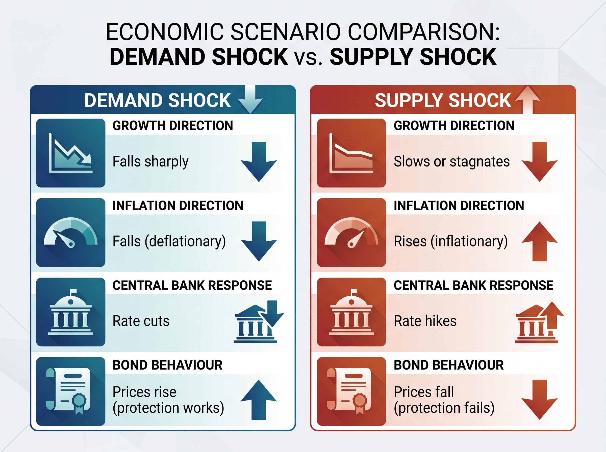 Demand vs. Supply Shock Economic Framework