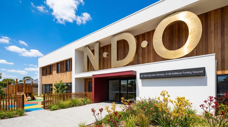 Building with giant letters
