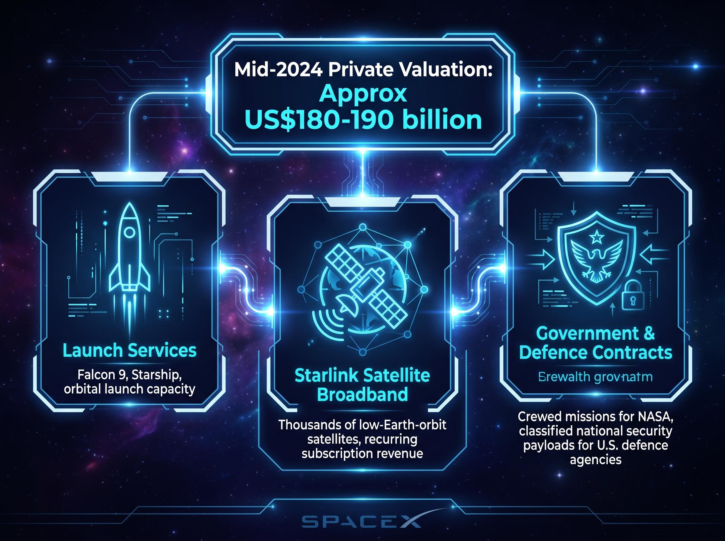 SpaceX Core Business Segments & Valuation