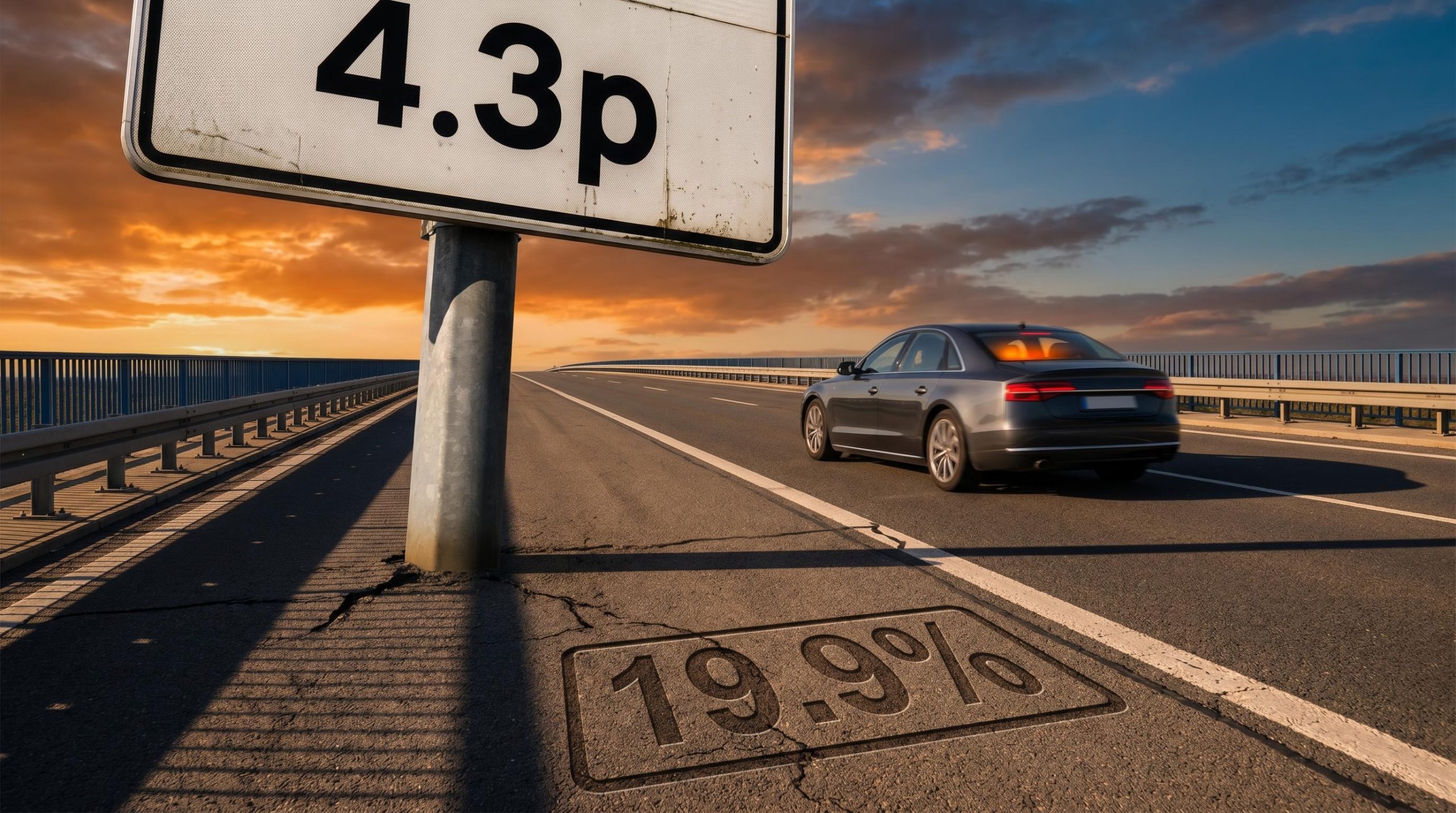 Seeing Machines stock at 4.3p road sign on EU motorway with 19.9% Mitsubishi stake engraved in tarmac
