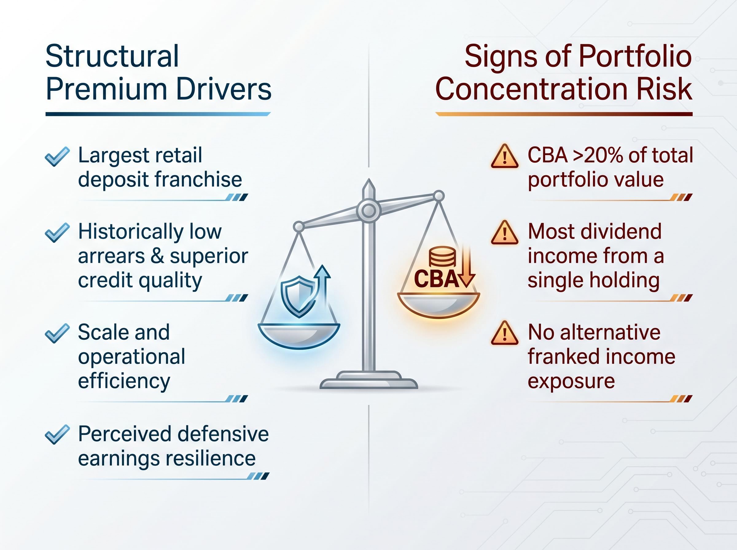 CBA Quality Premium vs. Concentration Risks