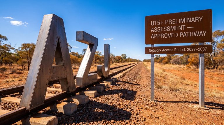 metal letters on railway track