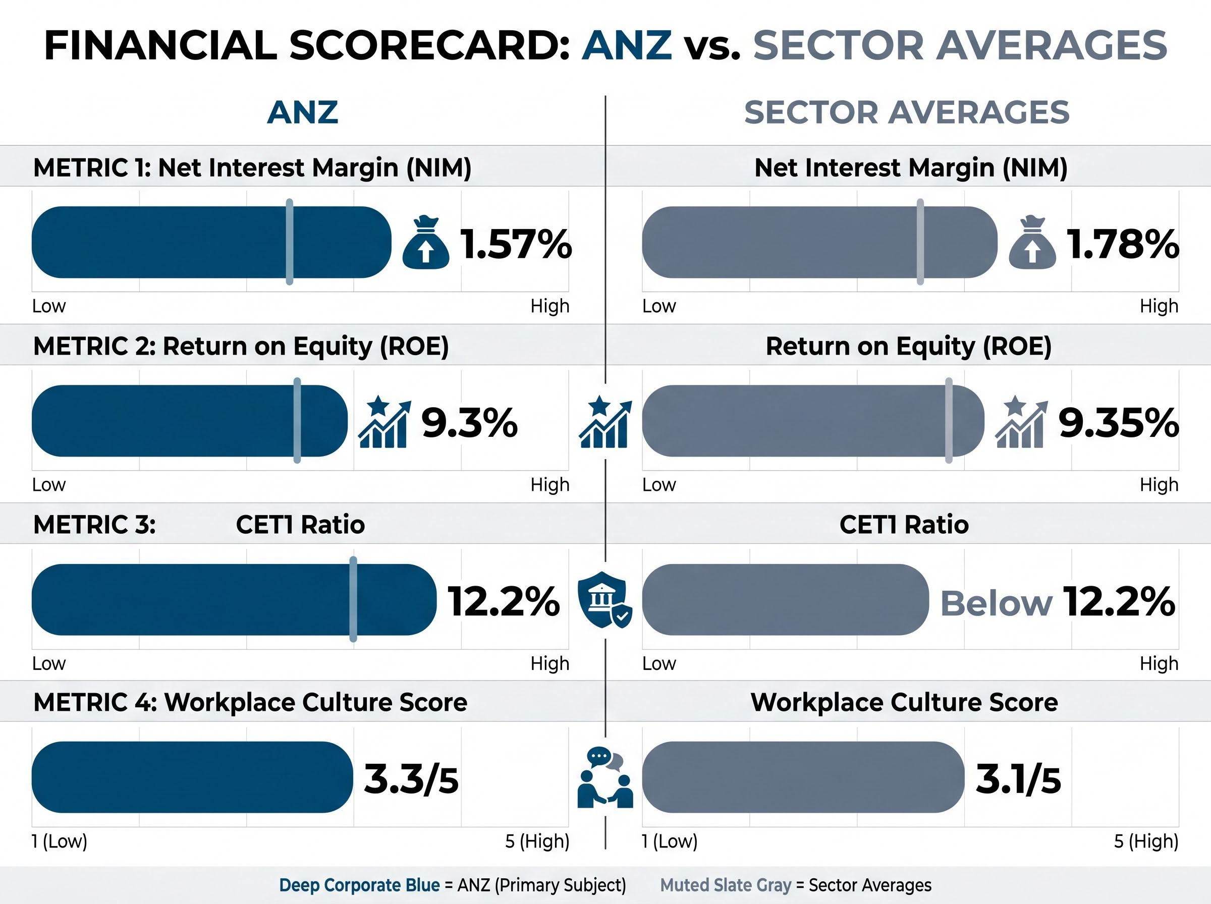 ANZ vs Sector: Key Fundamental Metrics