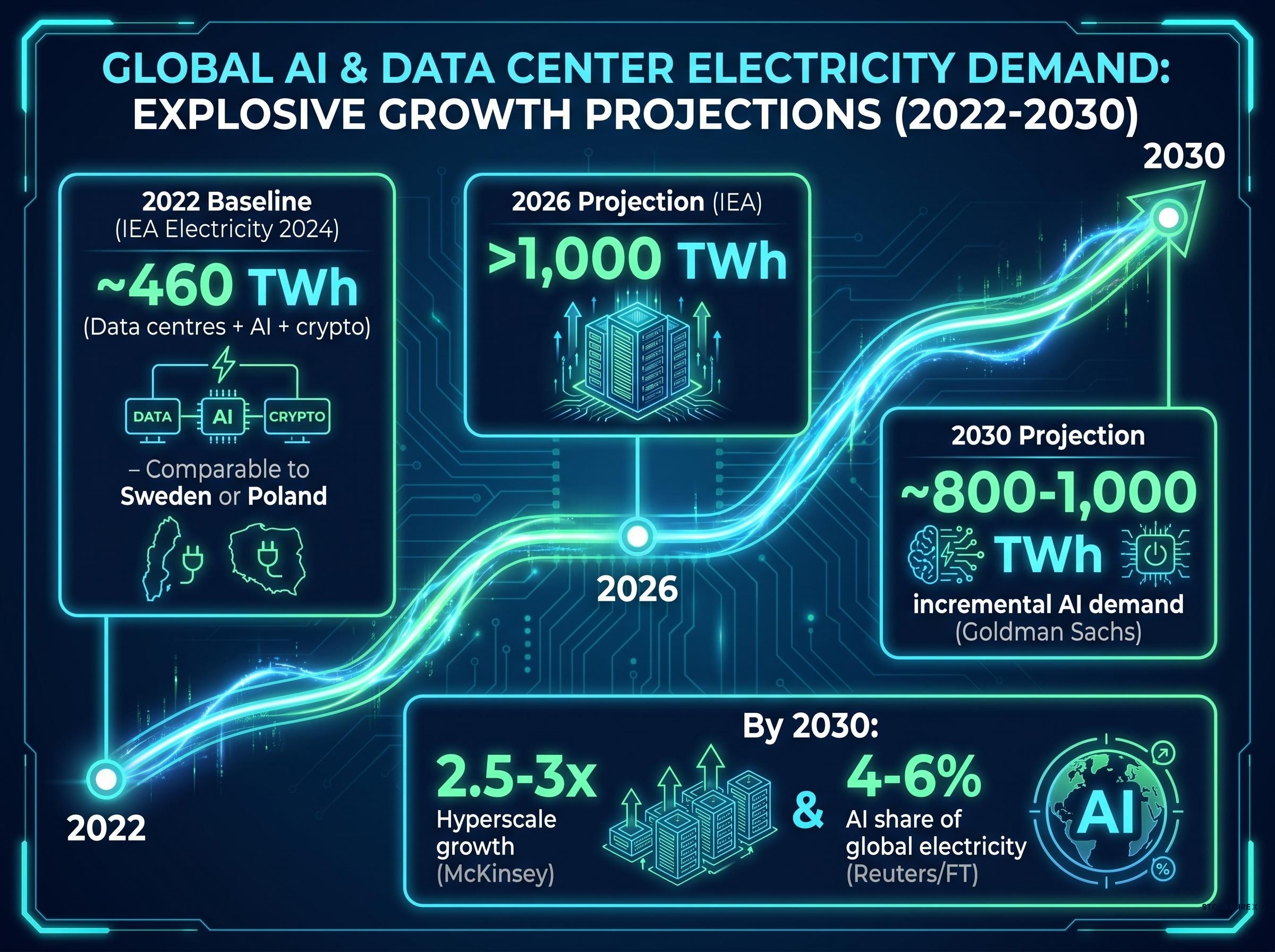 AI Power Demand Trajectory: 2022-2030