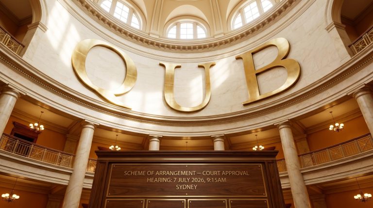 Courtroom with gold letters