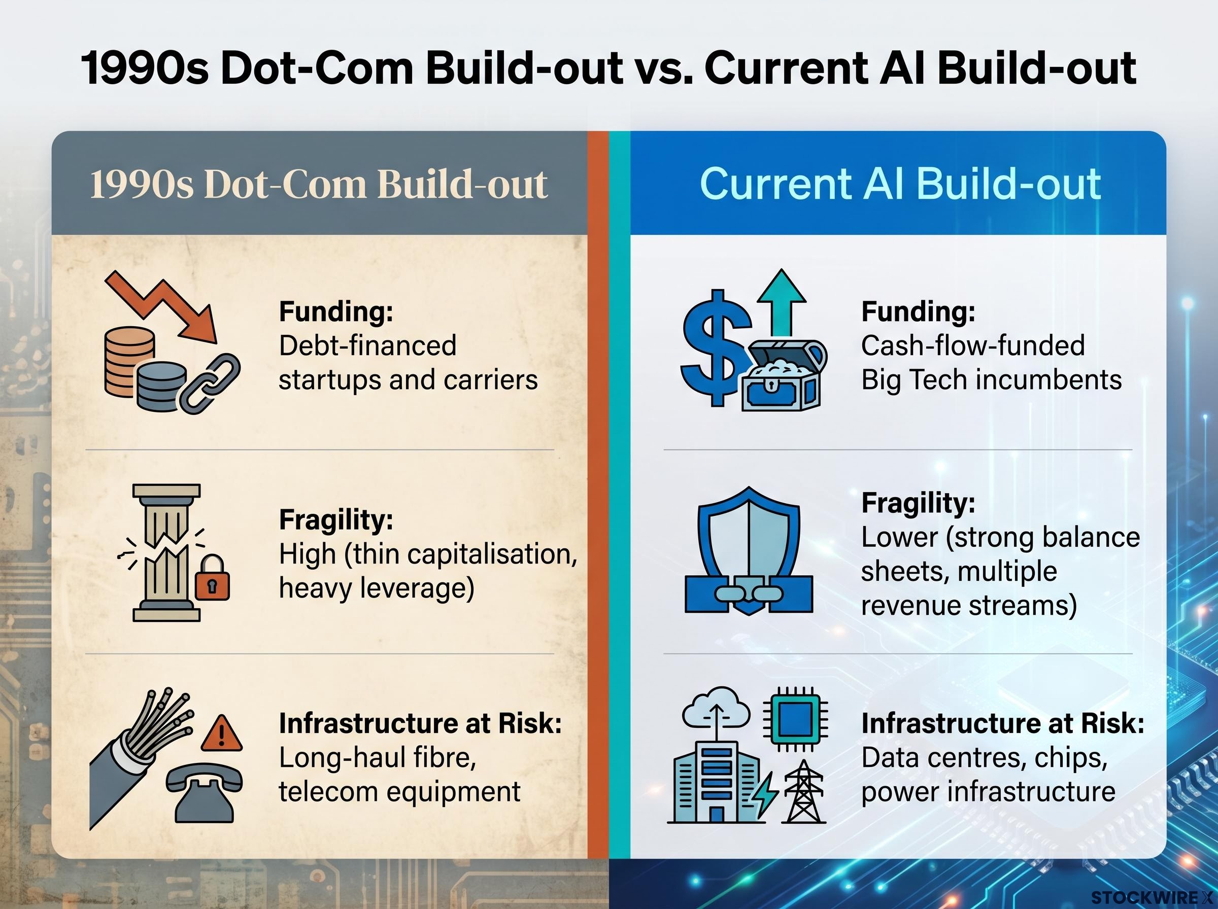 The Balance Sheet Distinction: 1990s vs Current AI Build-out