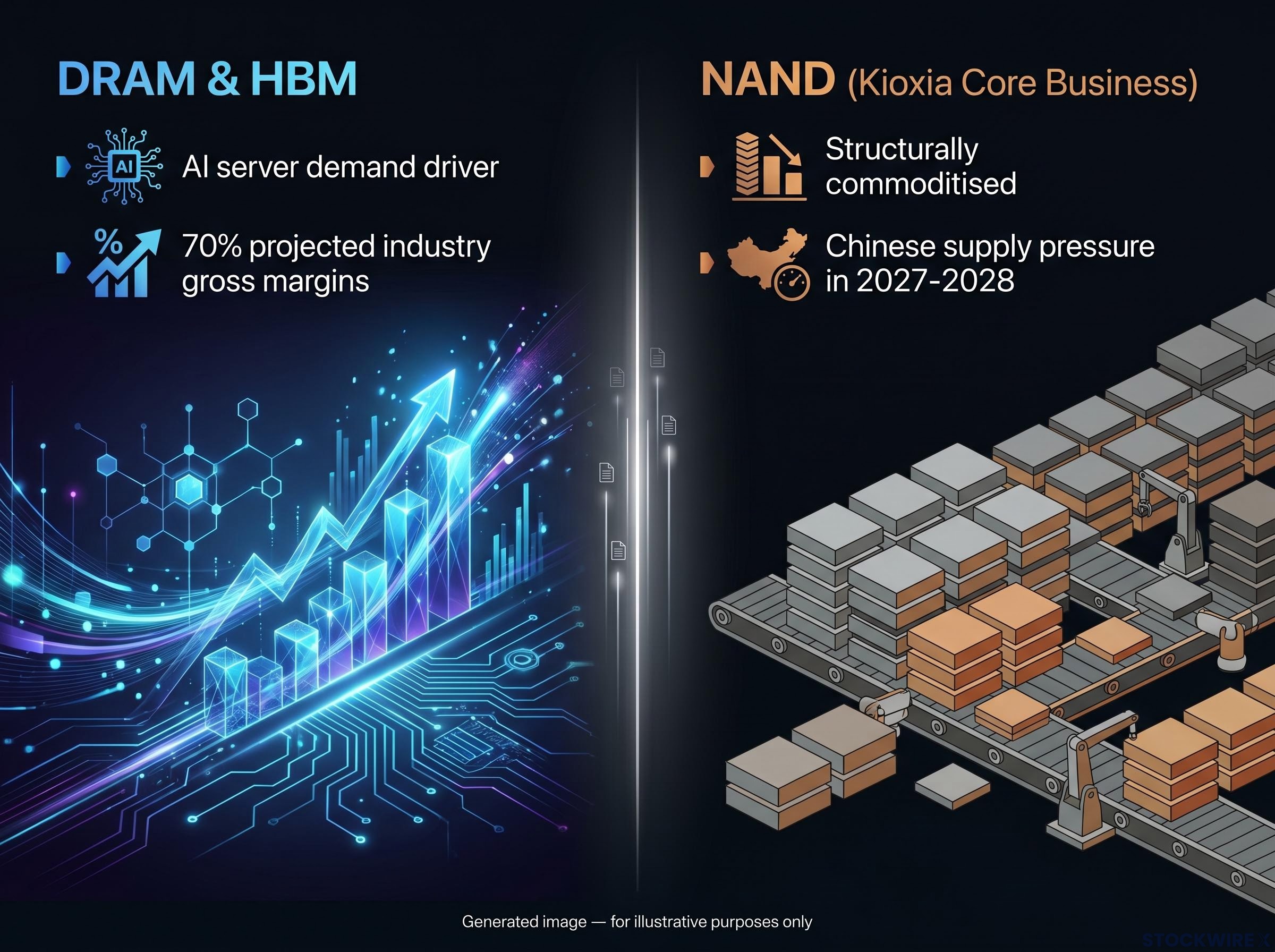 Structural Divide: DRAM/HBM vs. NAND