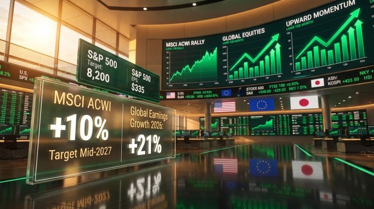 UBS global equity outlook projects 10% MSCI ACWI gain by mid-2027 with S