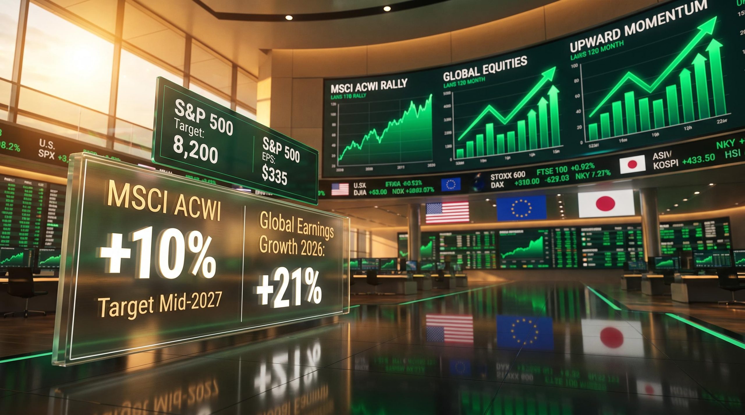 UBS global equity outlook projects 10% MSCI ACWI gain by mid-2027 with S