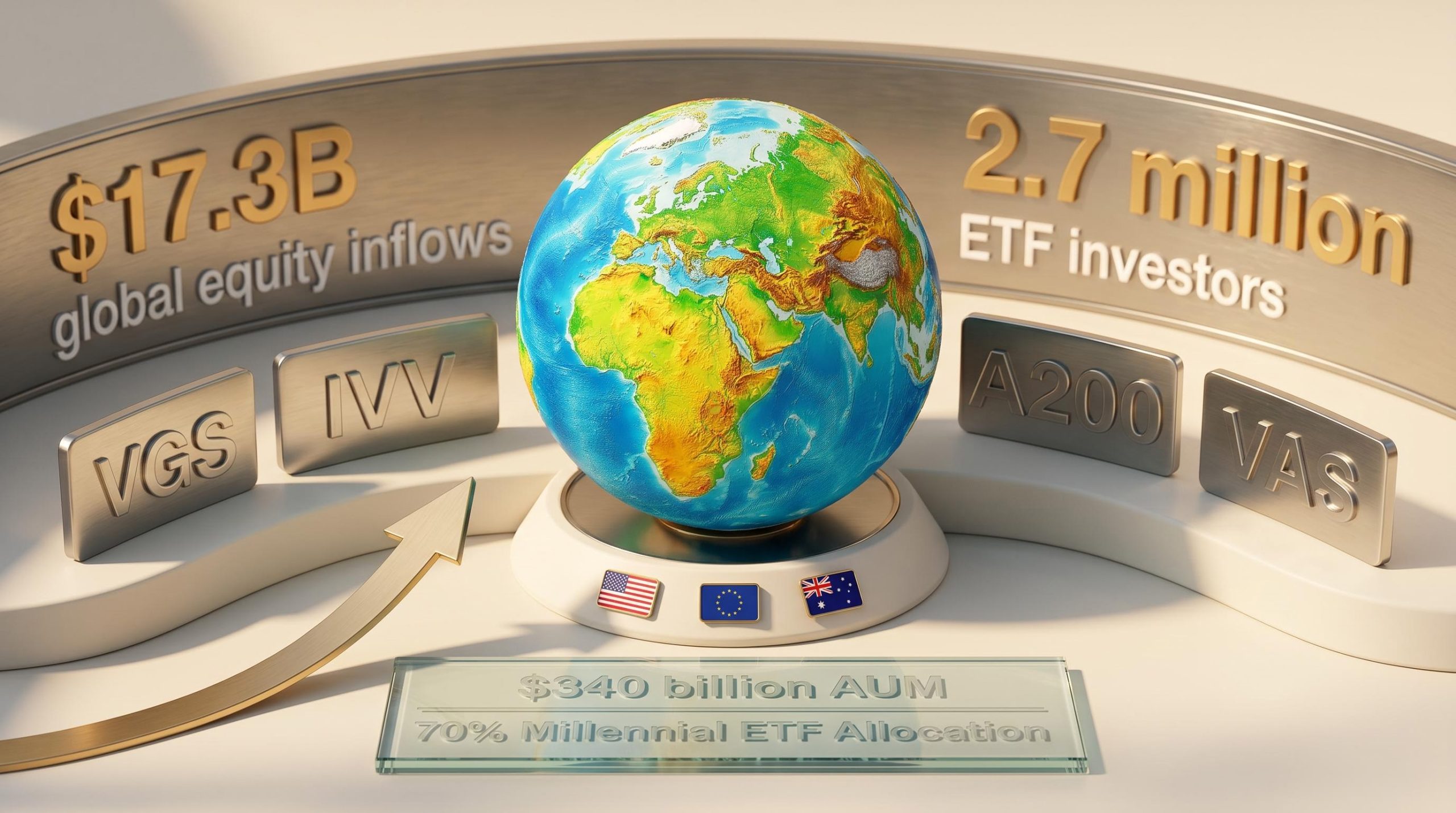 Australian ETF portfolio growth hits $340B AUM with Millennials allocating 70% to ETFs in 2026