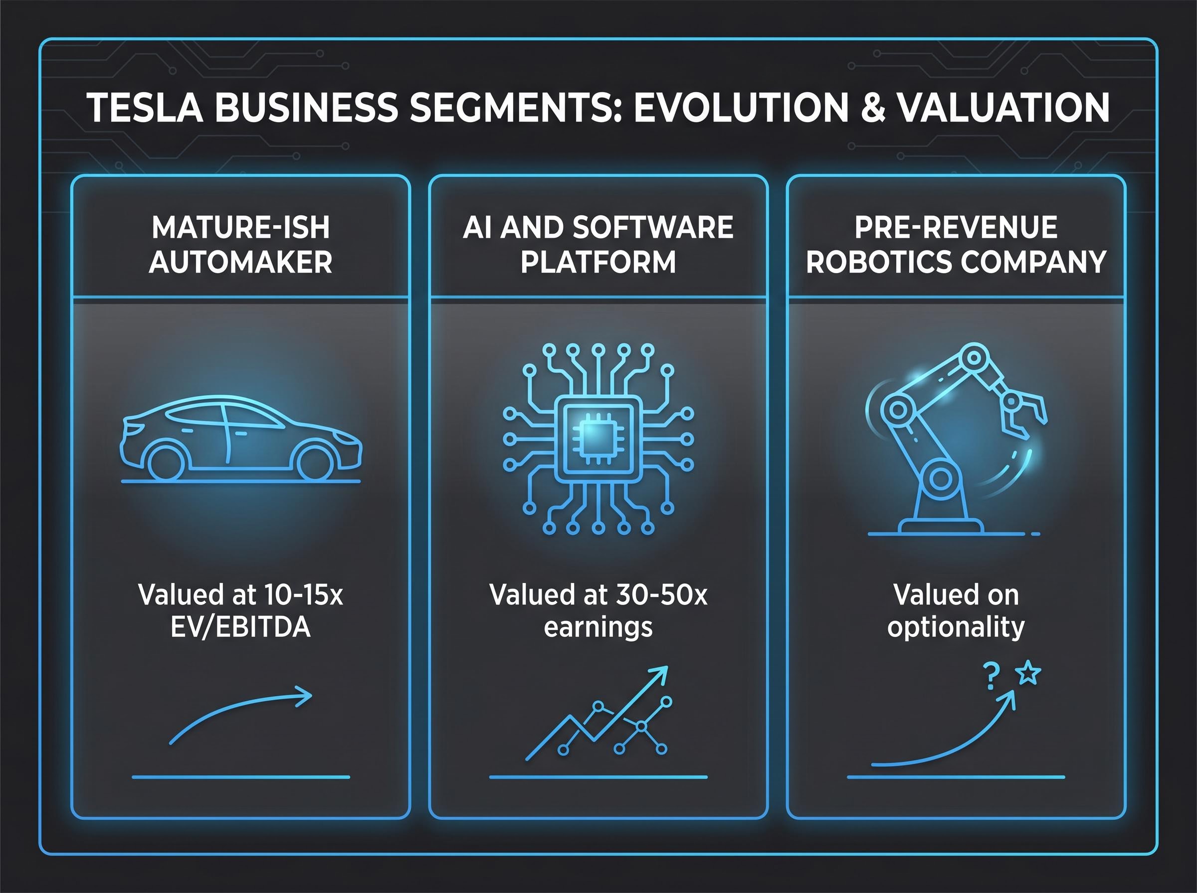 Tesla's Three Distinct Business Lines