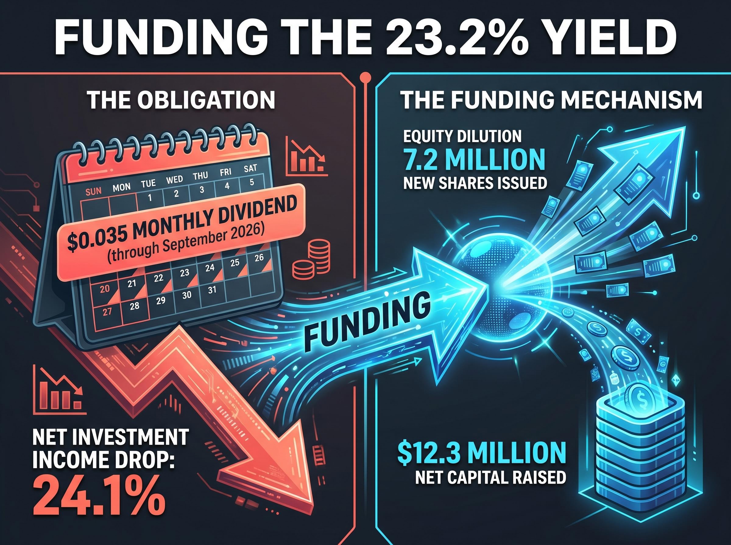 Funding the Yield: The Mechanics of Equity Dilution