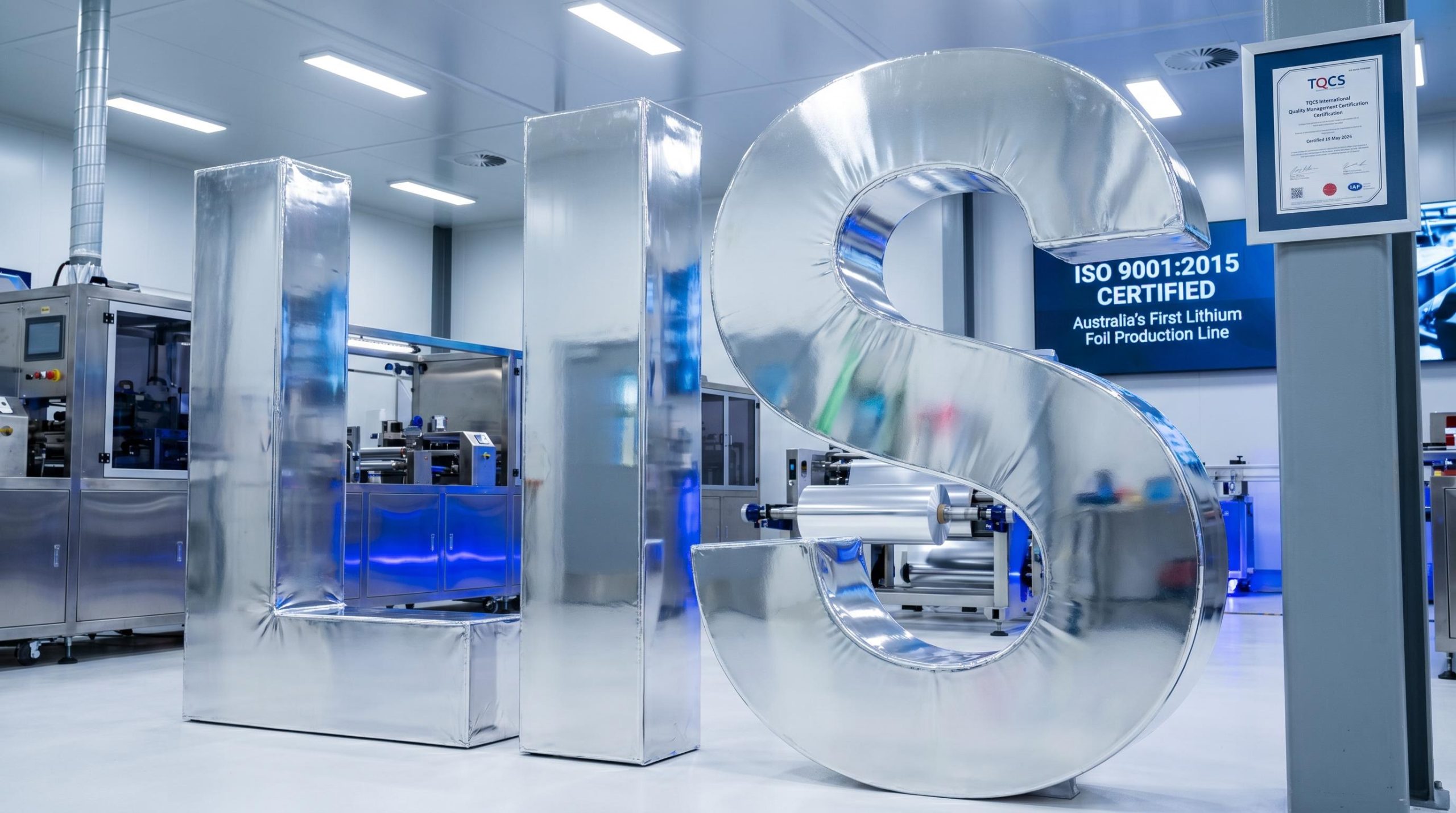 Lithium foil production facility