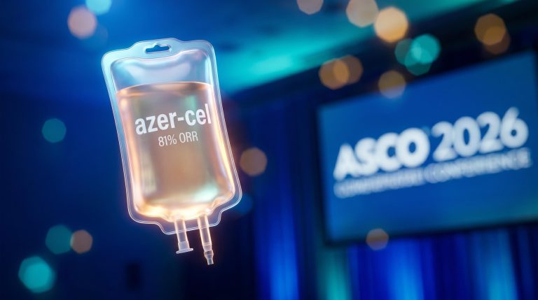 Imugene azer-cel infusion bag labelled 81% ORR at ASCO 2026 CAR-T data readout