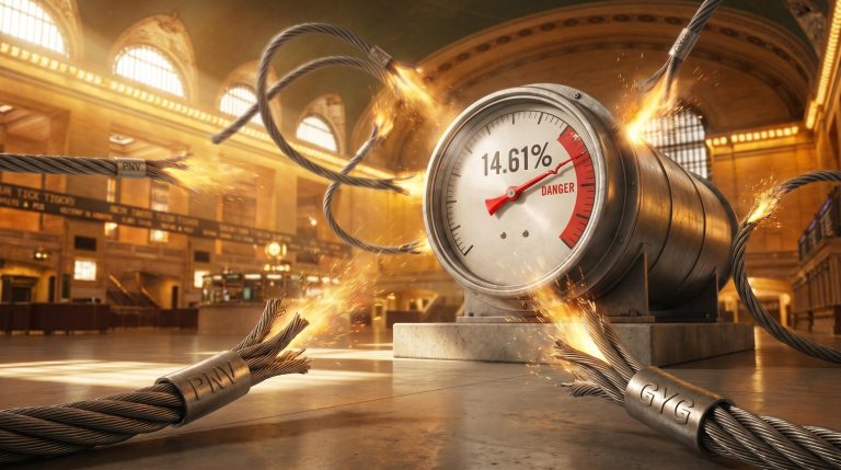 Steel short-position pressure gauge at 14.61% with snapping cables — ASX short squeeze signals explained