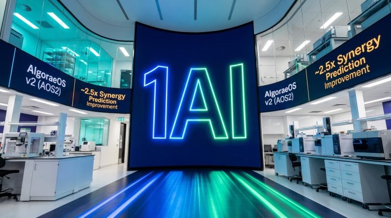 AI lab futuristic setup