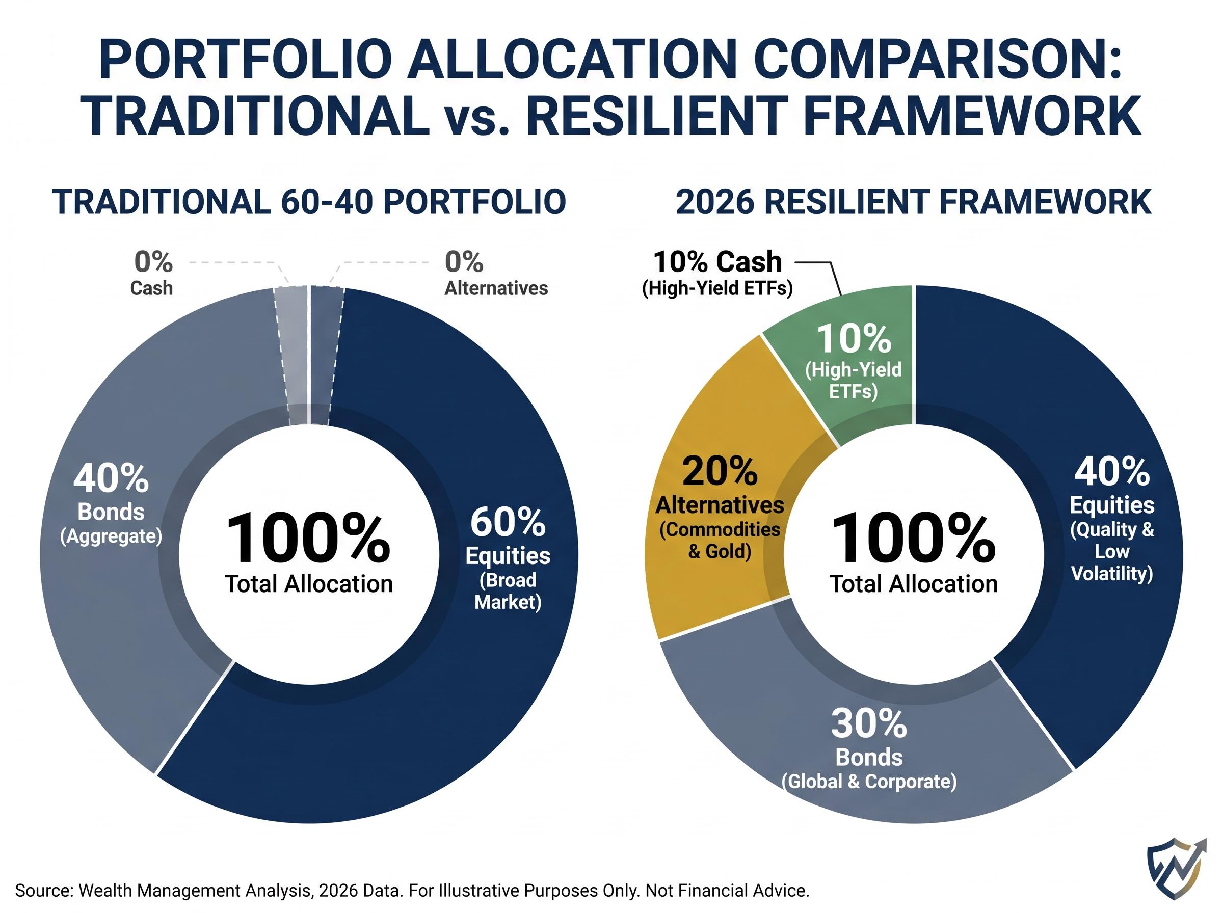 Portfolio Evolution: Traditional 60-40 vs. 2026 Resilient Framework
