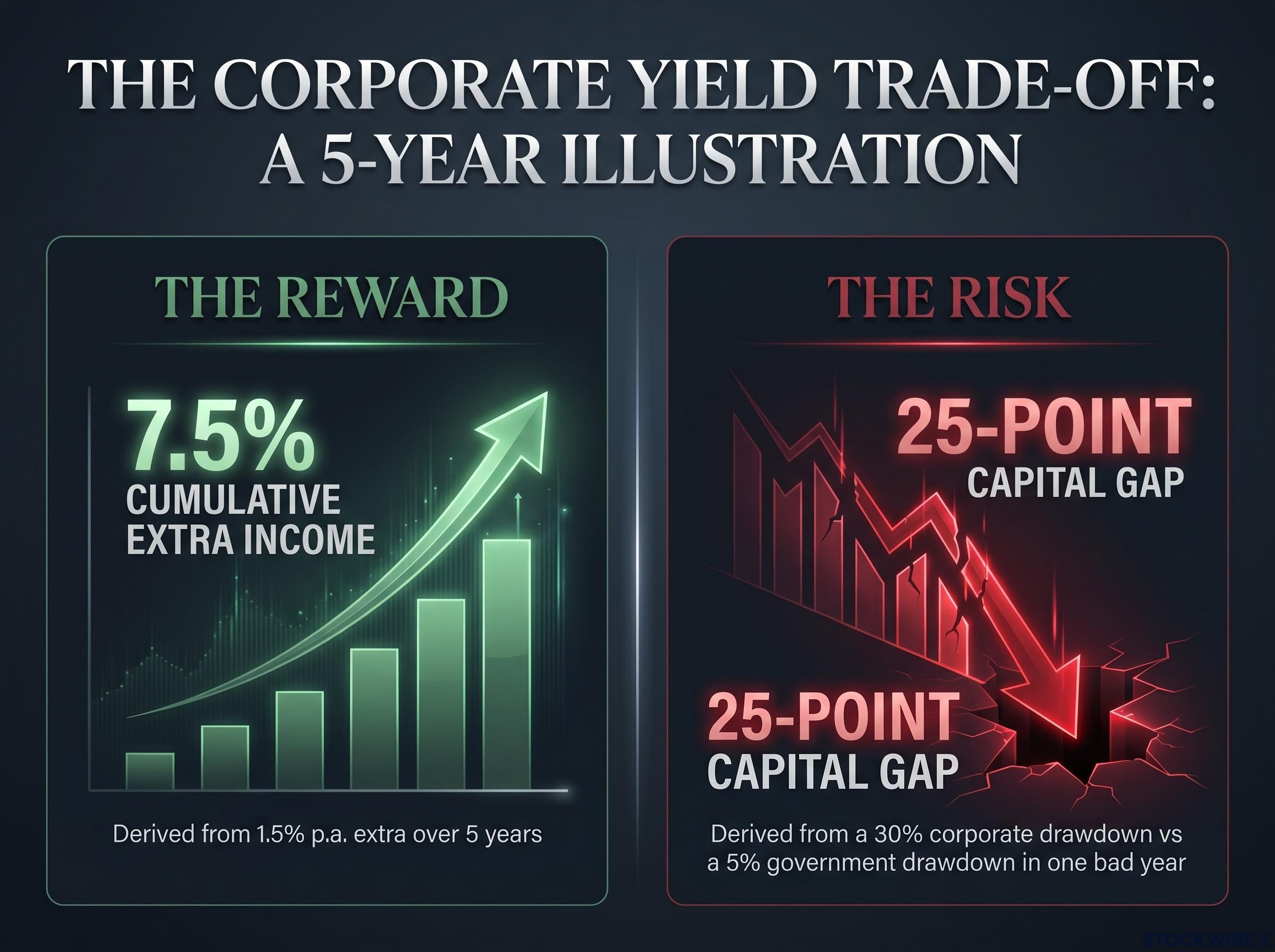The Corporate Yield Trap: 5-Year Illustration