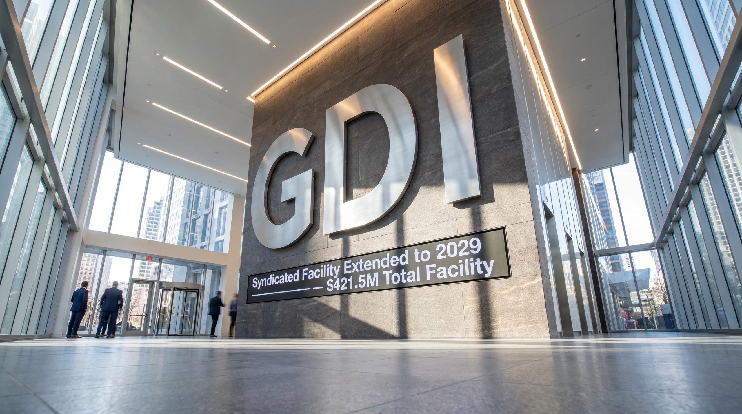 Modern lobby with GDI sign